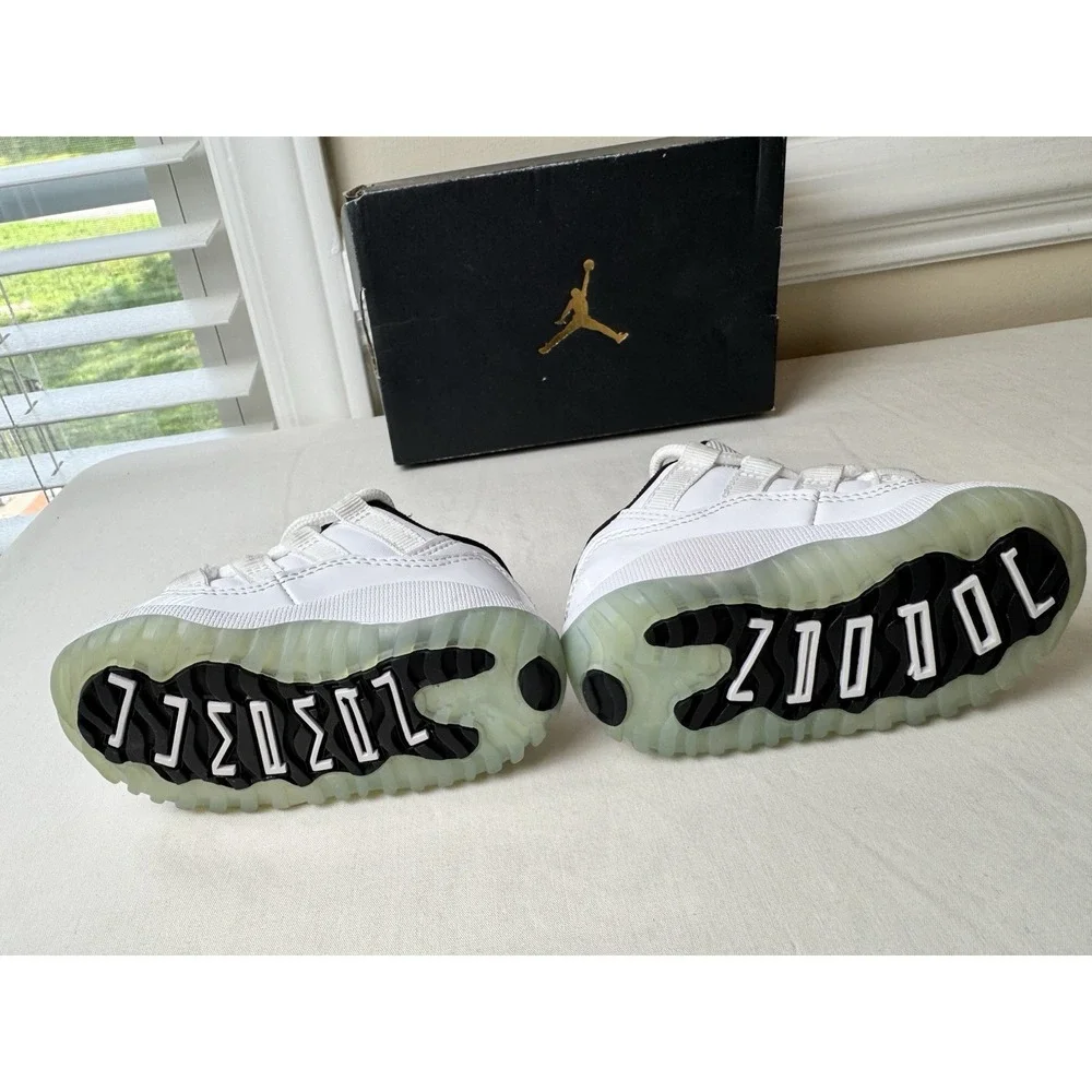 Jordan 11 Retro Low Legend‎ Blue White Black Toddler Sneakers 4C 505836-117